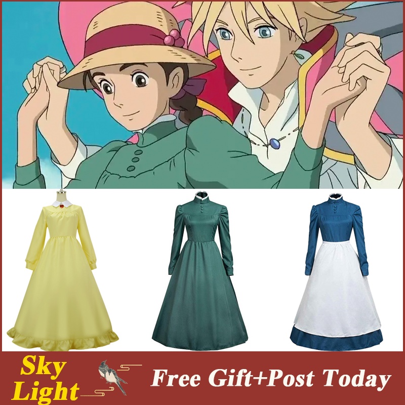Howl's Moving Castle Cosplay Sophie Hatter Costume Anime Sophie Maid ...