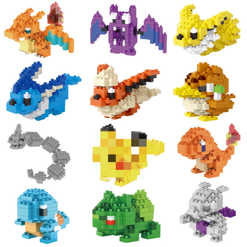Pokemon Pikachu Series New Diy Diamond Nano Block Lego Toy birthday present