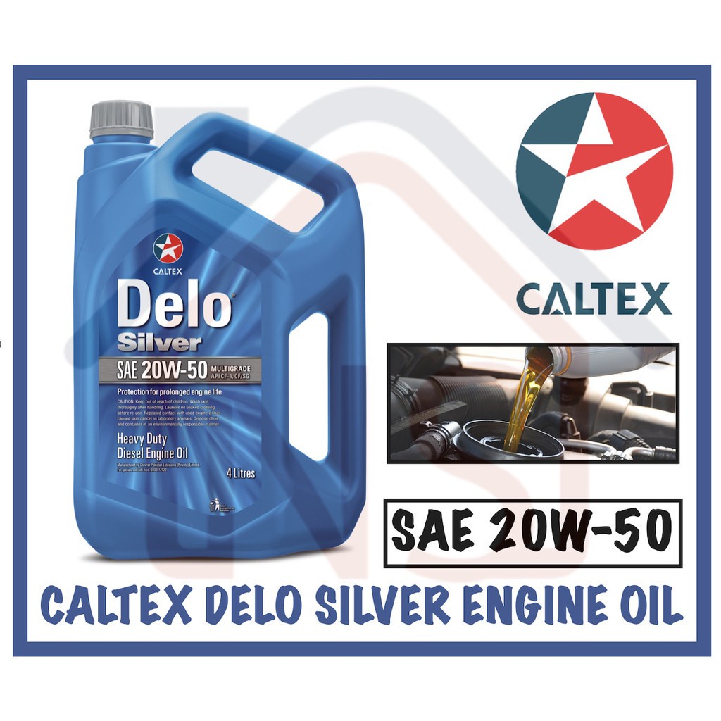CALTEX Delo Silver Multigrade Engine Oil 5 Litres SAE 20W50 Shopee Singapore