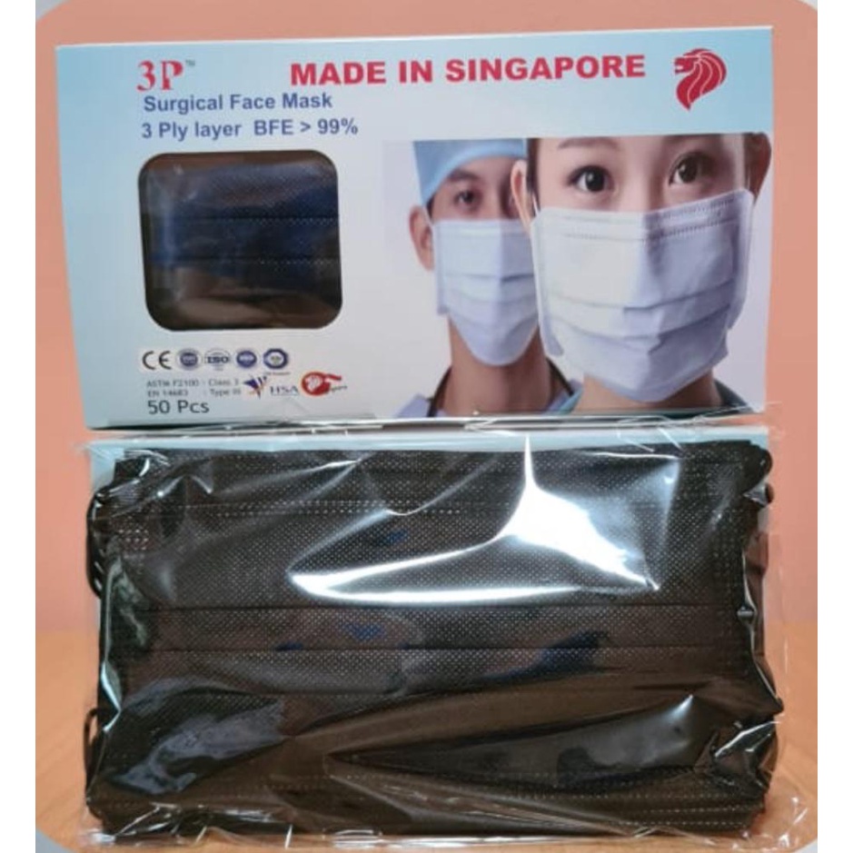 SINGAPORE 3P Surgical MaskBFE 99, Buy 2 Box above got free gift