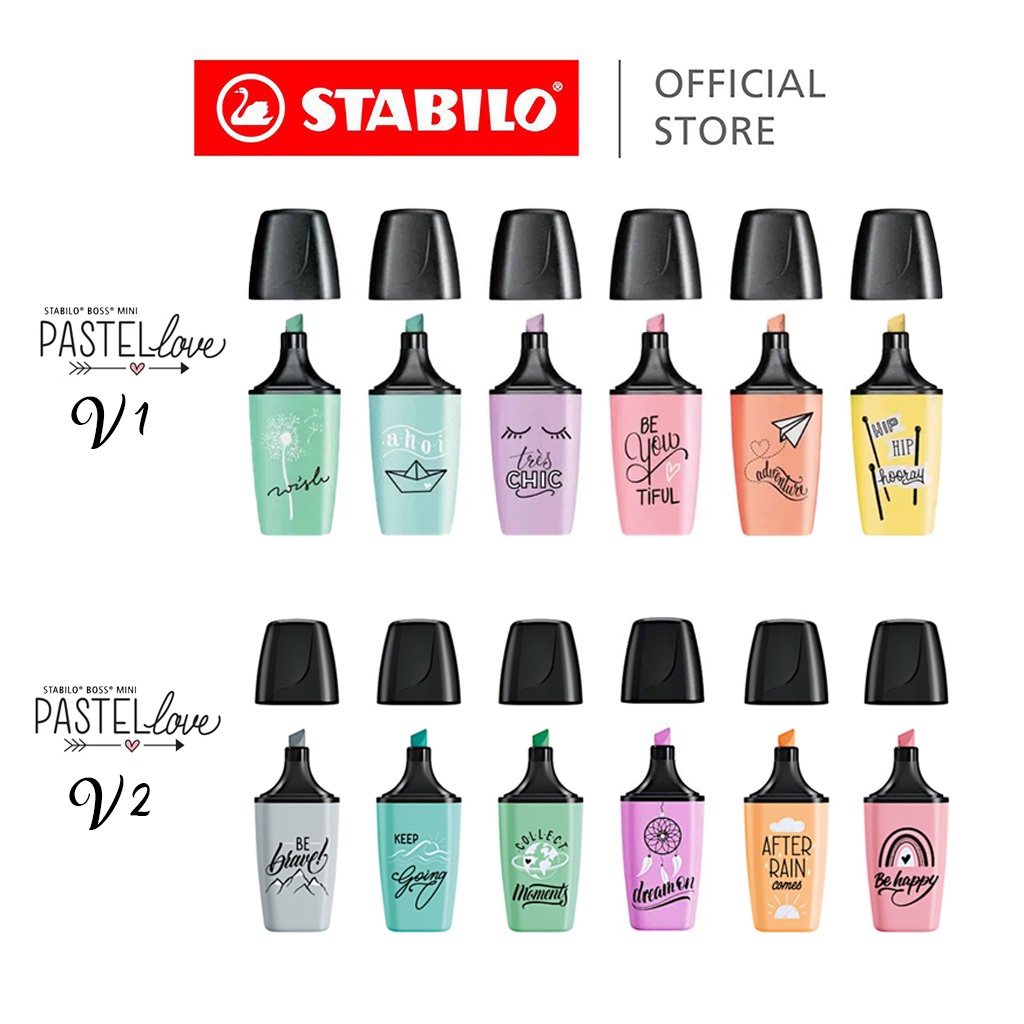 STABILO BOSS MINI Pastellove: trendy pastel highlighters in six colors! 