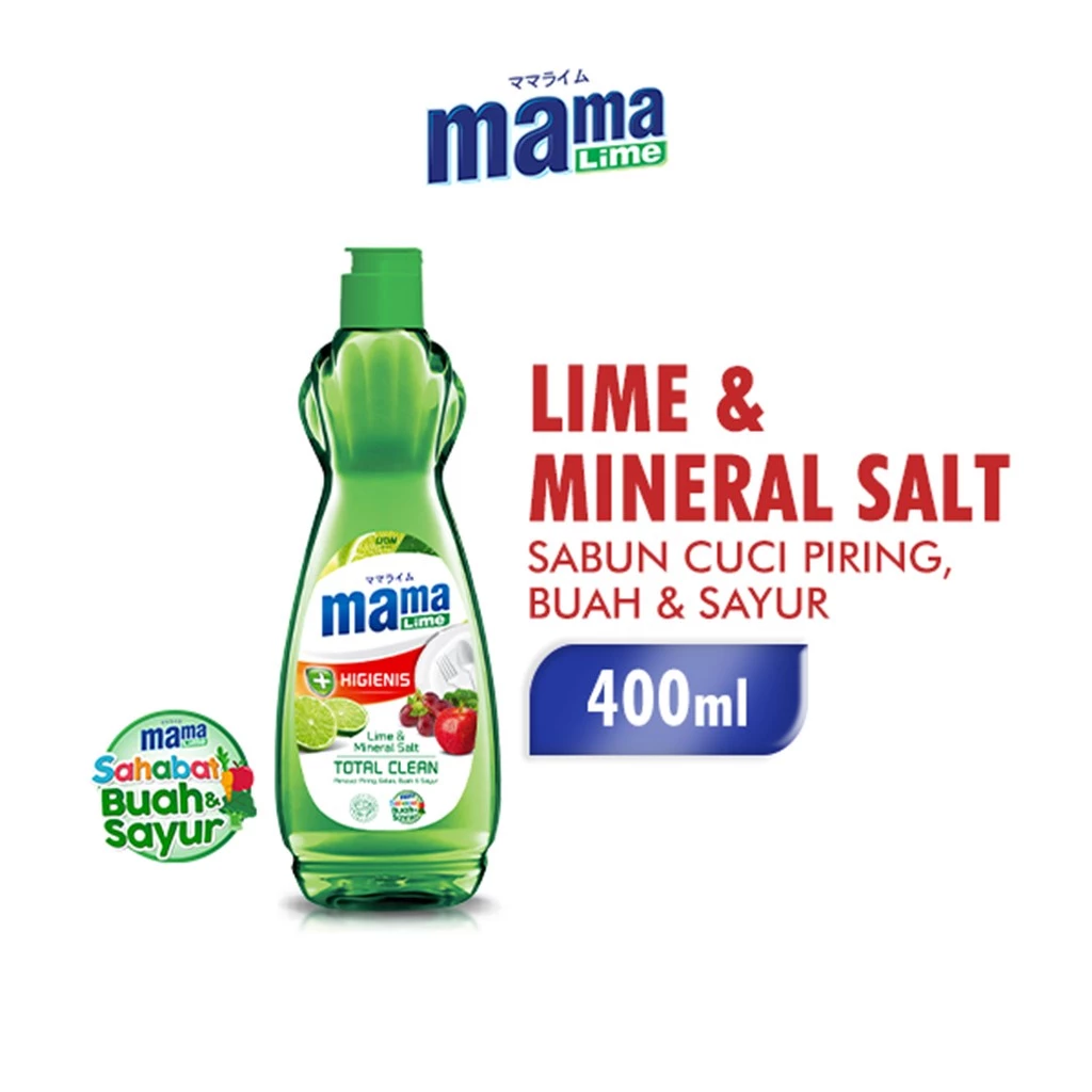 Mama Lime Sabun Cuci Piring Mineral Salt Botol 400 ml