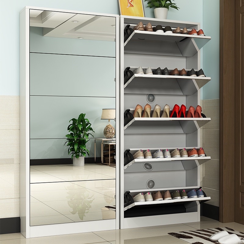 Mirror deals shoe cabinet