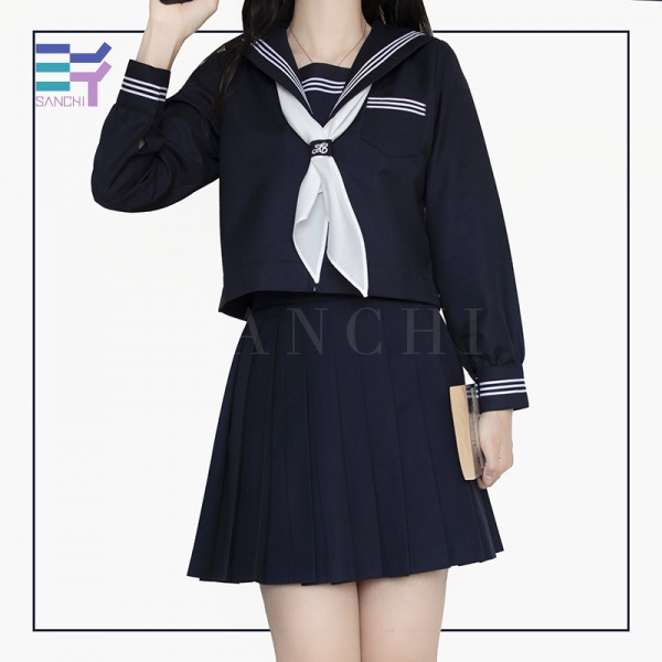SANCHI Japanese School Uniform Sailor Uniform JK Uniform Basic Style