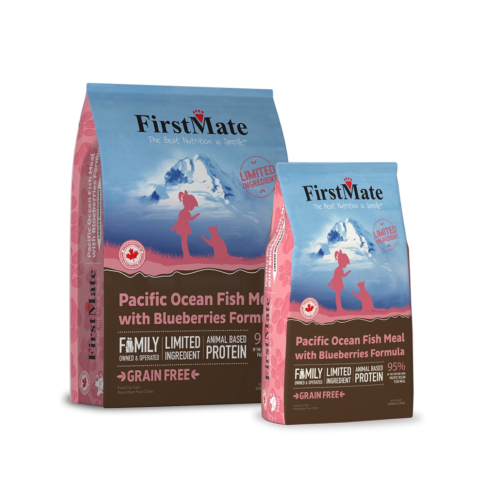 FirstMate Pacific Ocean Fish w Blueberries, Cat Dry Food, Grain And ...