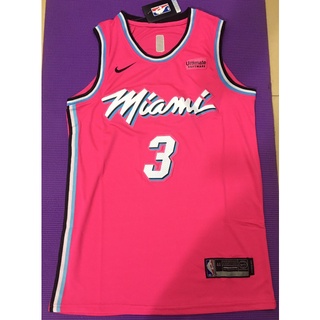 City Edition 2020-2021 Miami Heat Pink&Blue #3 NBA Jersey