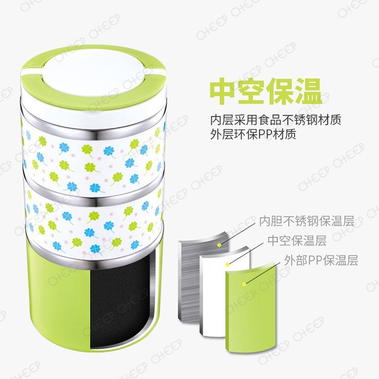 Stainless Steel 3 Layer Storage Insulated Lunch Box 8505