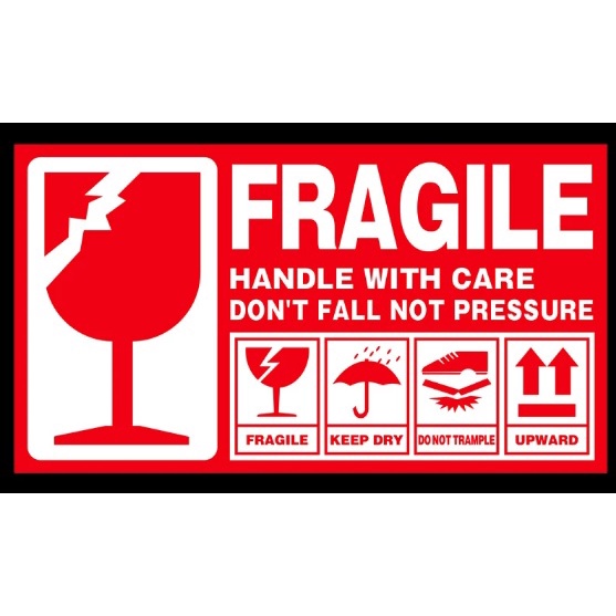 Fragile label - A4 size | Shopee Singapore