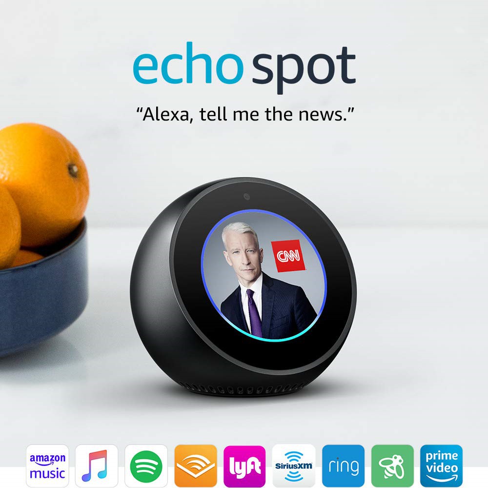 Amazon Echo Spot 2024 - Smart Alarm Clock with Alexa Bluetooth Wireless ...