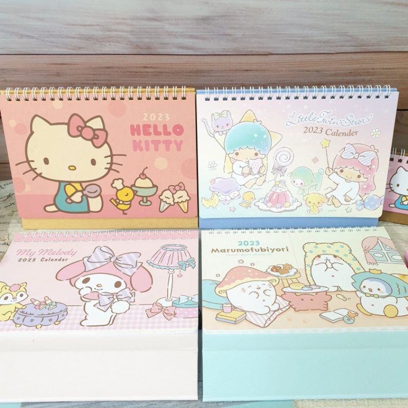 2024 Hello kitty Desk Calendar Melody Triangle Gemini B6 Kuromi