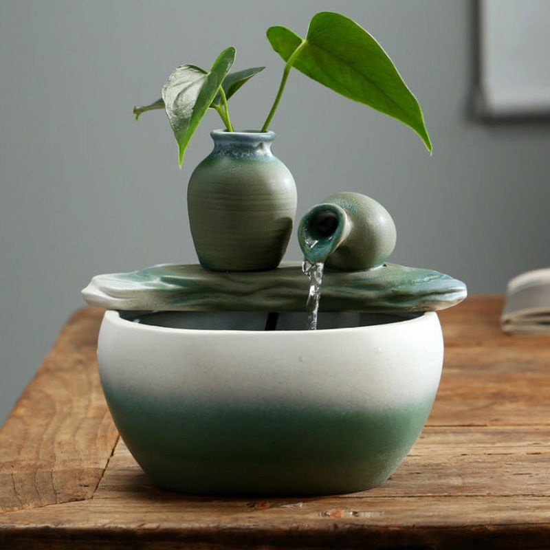Creative Flowing Water Home Fountain Living Room Office Company Front Desk Cashier Desktop Fortune Opening Gift Decorations