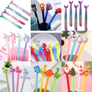 10Pcs Mermaid Gel Pen Set, 0.5mm Black Ink Pens, Cute Mermaid Tail Pen  Stationery for School Home Office, Girls Mermaid Party Favor Supplies  Rainbow