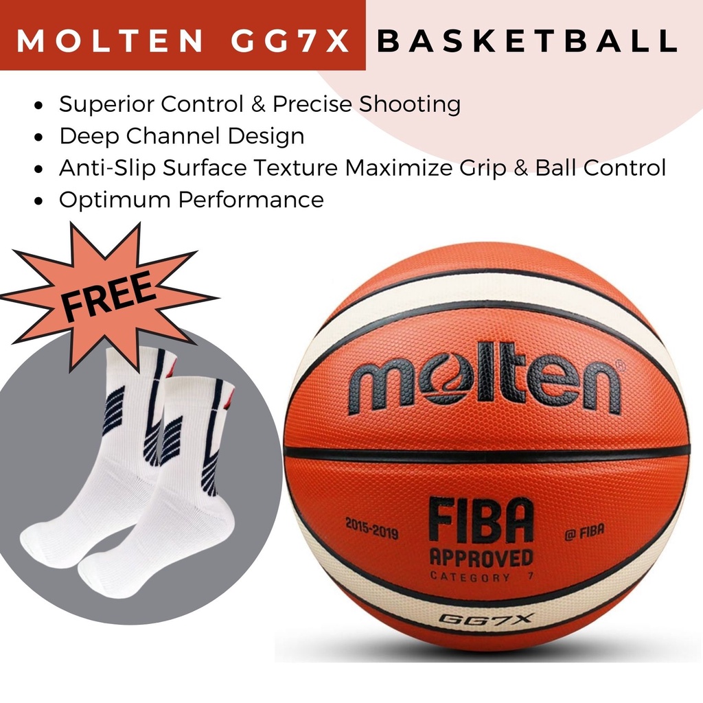 Molten GG7X FIBA Official Basketball Ball/Molten Bola Keranjang