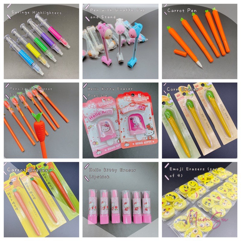 Carrot Erasers Cute Small Erasers, Kawaii Stationary, Cute Pencil Erasers,  Pencil Cap Erasers, Kawaii Pencil Erasers, Cute School Erasers 