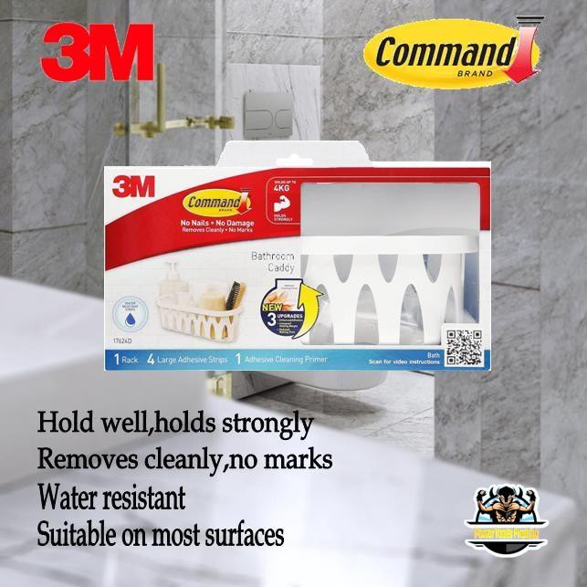 3M Command Bathroom Organization Shower Caddy / Rust Resistant / Water  Resistant