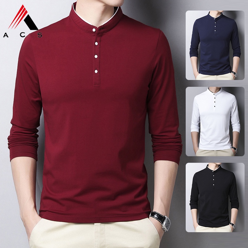 New Ariival Men Fashion Polo T-shirt  Long Sleeve Casual Business Shirts T-shirts Cotton Clothing Polo Summer Shirt