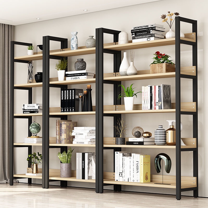 Shelf display rack floor multi-layer steel wood shelf multi-functional ...