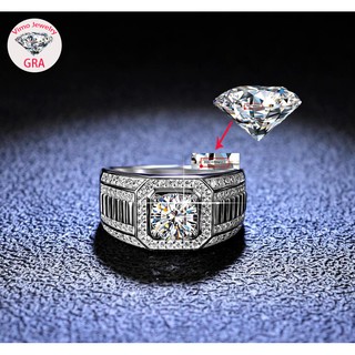 Mens 2 carat deals diamond ring