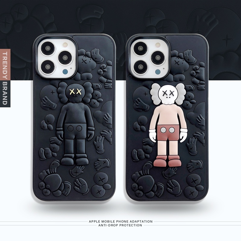 Street Fashion 3D PVC Silicone Stereo Relief Kaws Sesame Street