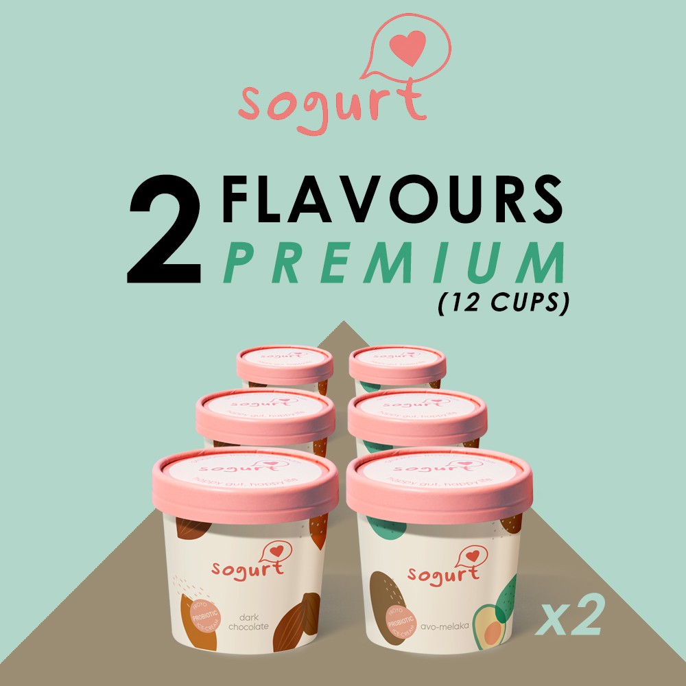 [12 cups/LOCAL] Sogurt Froyo Ice Cream "Premium" Bundle Made with