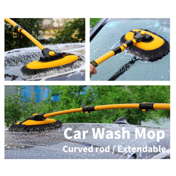 Car Wash Mop YZMY 2022 New Car Cleaning Brush Car Wash Brush Telescoping Long Handle Cleaning Mop Chenille Broom Auto Accessories Car Wash Sponge Car Wash Cloth Towel