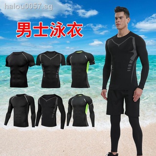 Men Women Swimming Suit Couple Fashion Black Long Sleeve Swimsuit Beach  Wear