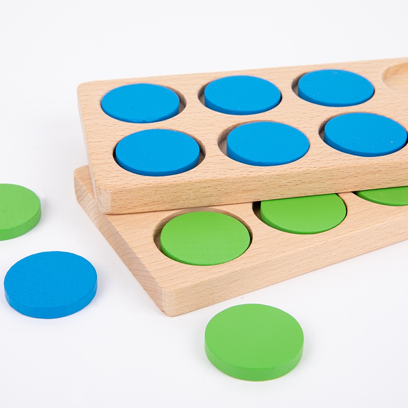 Treeyea Wooden Ten-Frame Math Toys Preschool Math Manipulative Number ...