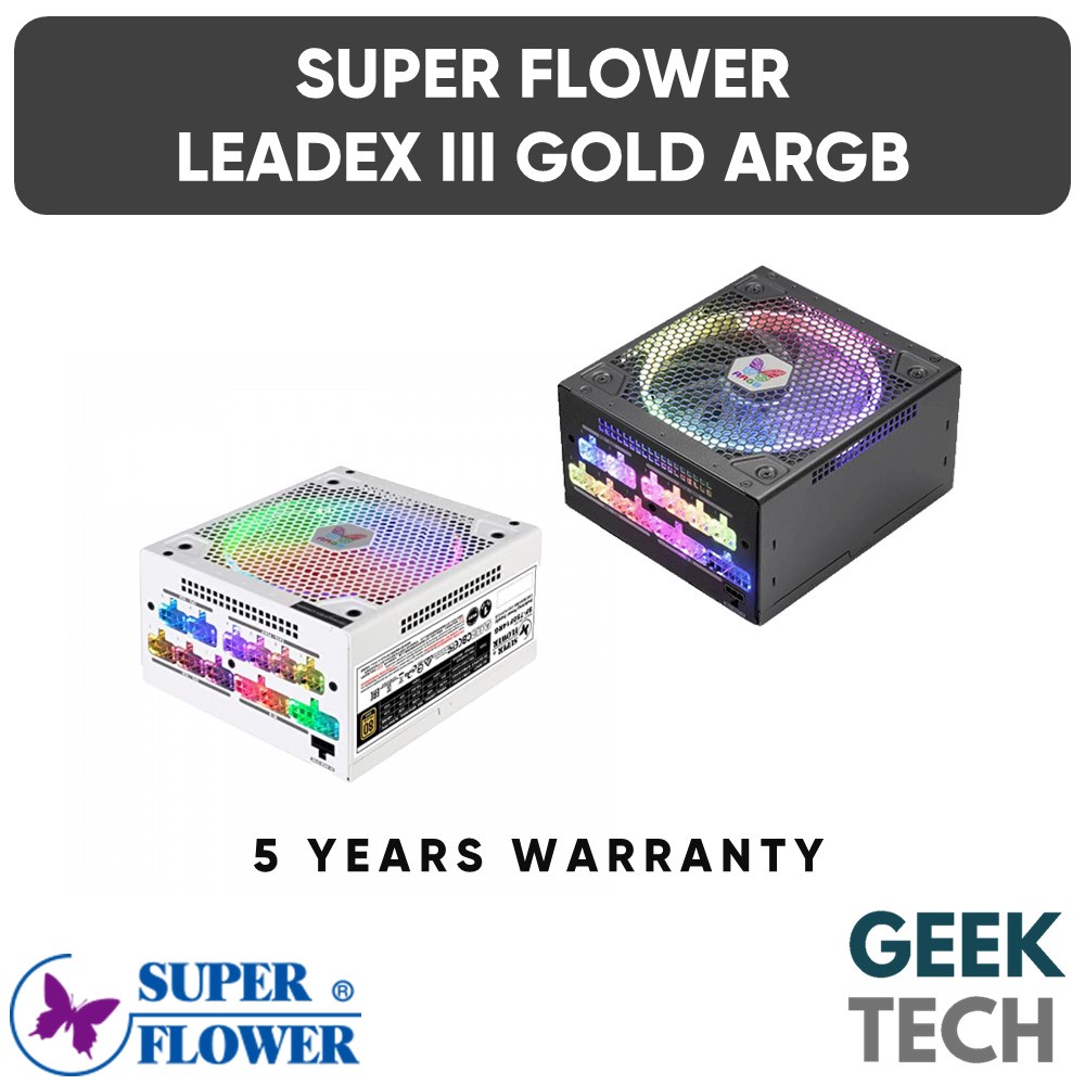 SUPER FLOWER Leadex III Gold ARGB 80 Plus Gold Full Modular Power Supply  650W/750W/850W