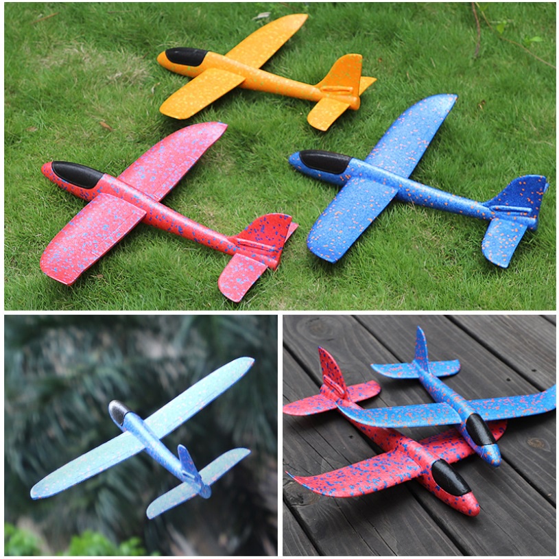 Kids Large Hand Throw Aeroplane Flying Plane Foam Glider Toys Plane Flight Outdoor Kapal Terbang Mainan Shopee Singapore