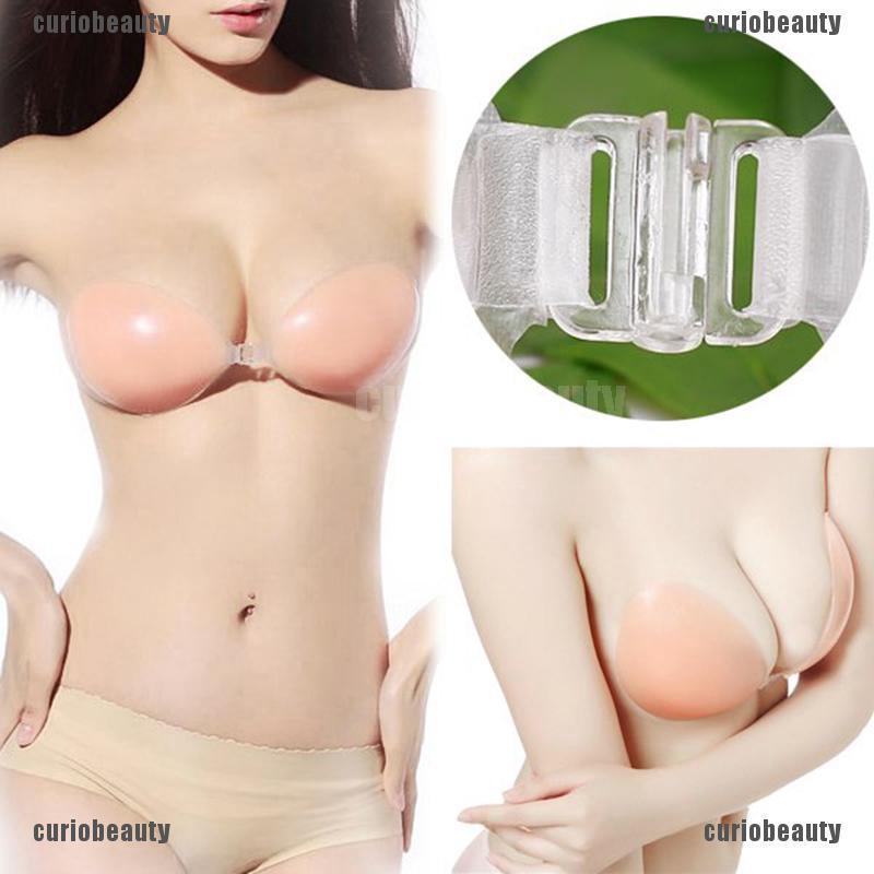 Silicone Self Adhesive Stick On Gel Push Up Strapless Backless Invisible  Bras ^.-3