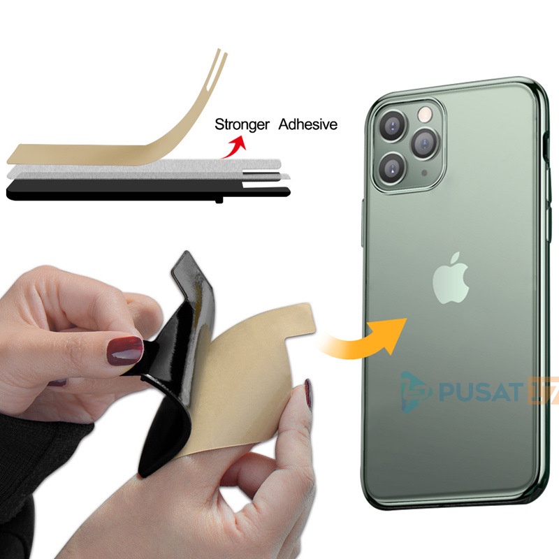 PUSAT17 HOLDER KARTU HP TEMPEL / TEMPAT KARTU ATM HP  / STICKY CARD HOLDER / DOMPET KARTU ATM E TOLL TEMPELAN HP - Gambar 4