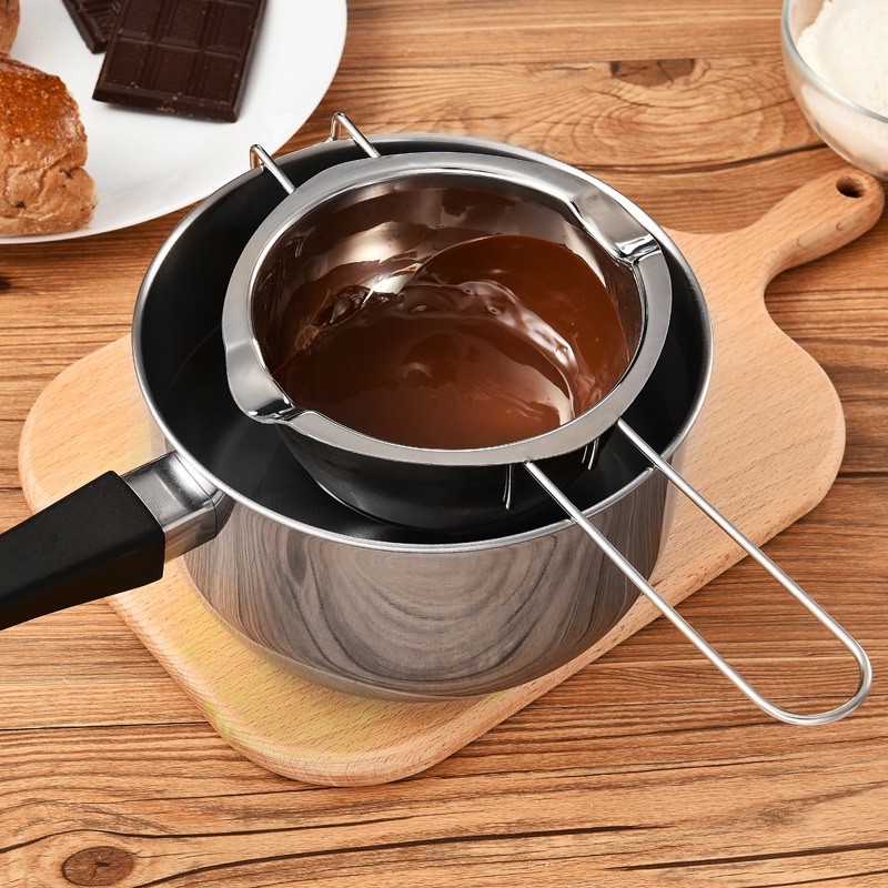 1 Set Double Boiler Pot Stainless Steel Chocolate Pot Chocolate Melting Pot