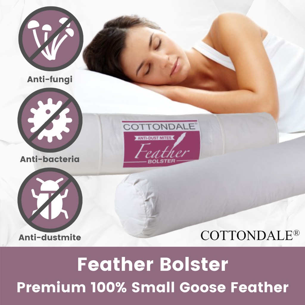 Cottondale Feather Bolster Fabric 100 Cotton Filling Premium 100