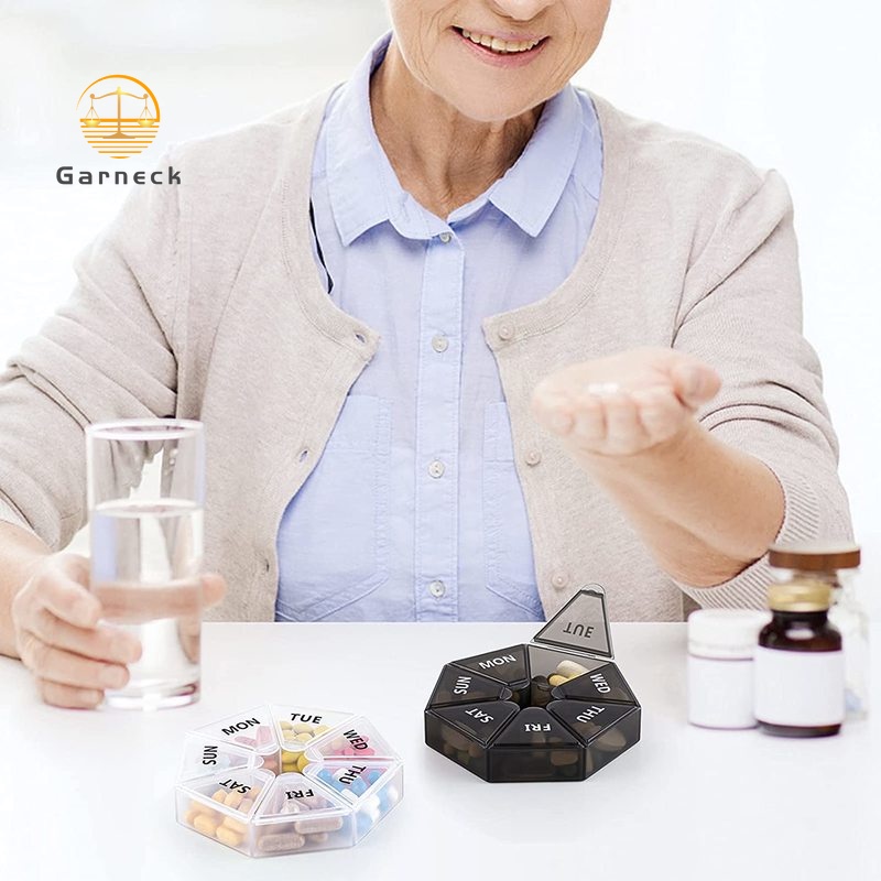 Garneck Garneck Portable Pill Box Portable Mini 7 Corners 7 Days ...