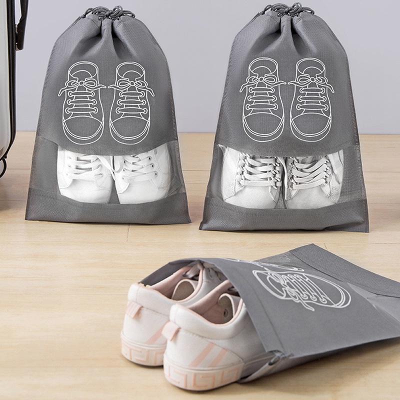 [Ready Stock][Gift with purchase] Non-woven Shoes Bag Portable Tote ...