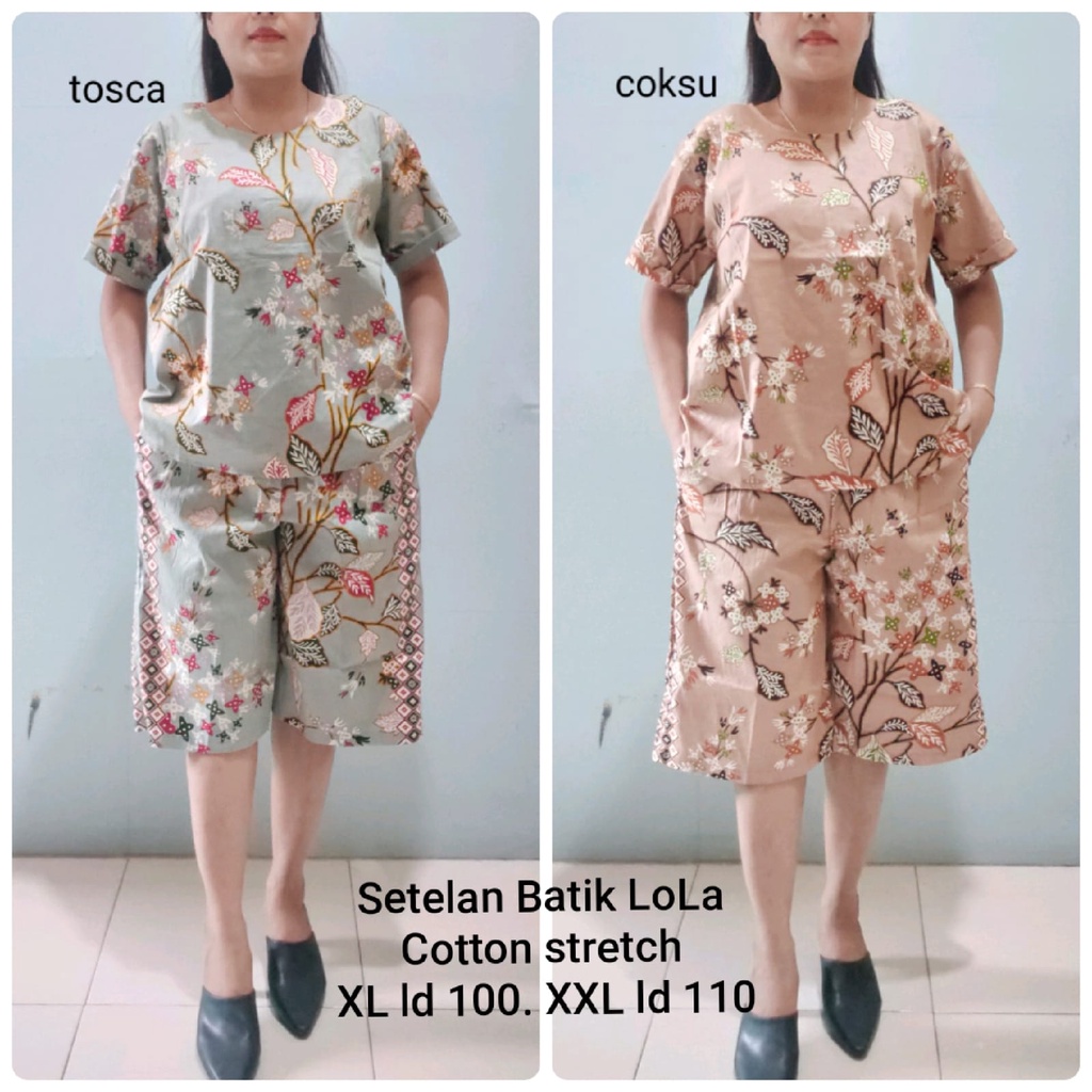 KATUN Women's Clothing. Lola batik Culottes Suit. Premium Cotton Material. Size XL And XXL