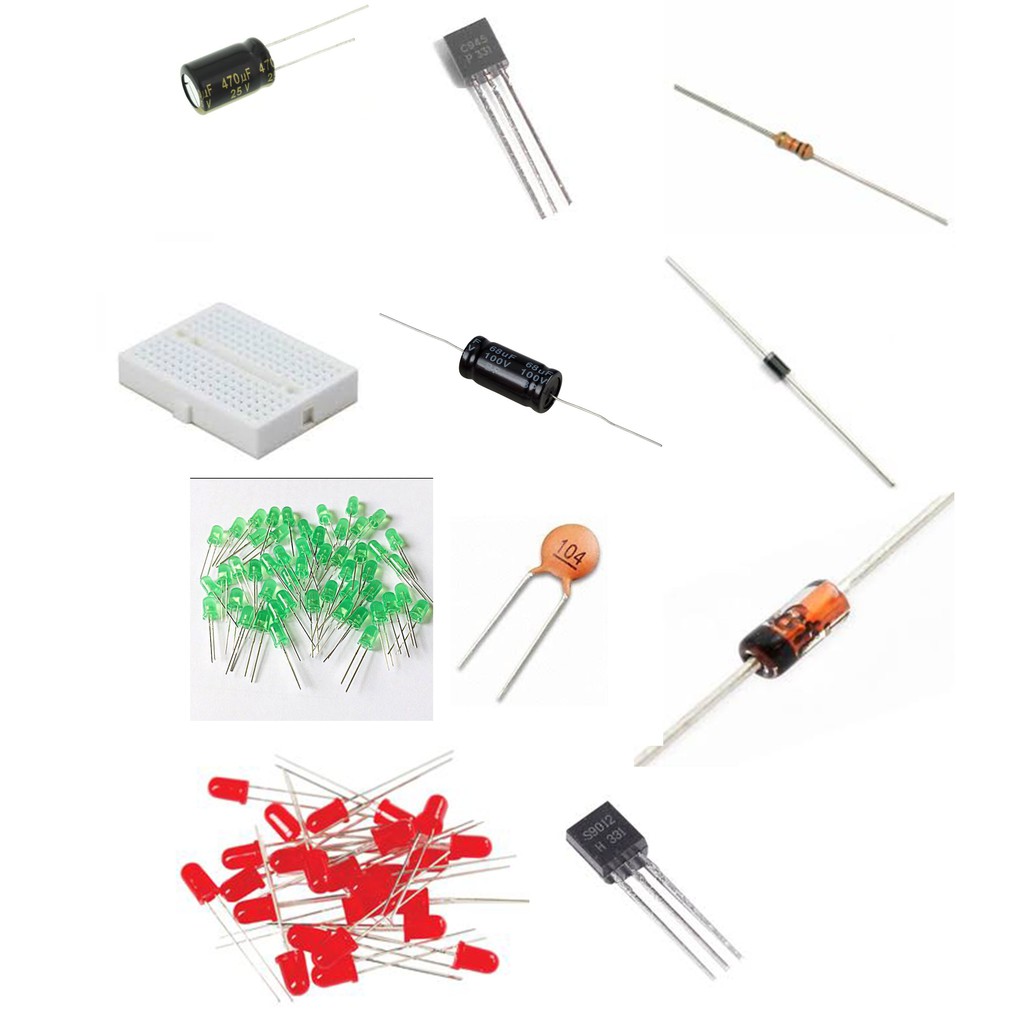 value set components arduino led breadboard resistor capacitor