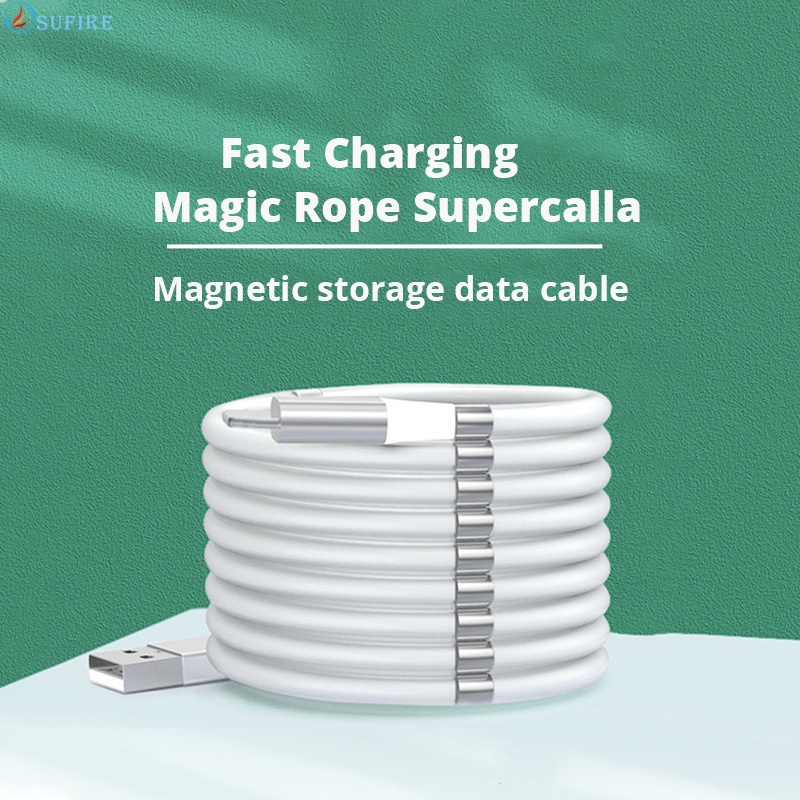 Magnetic absorption cable Data Charger Cable Super Calla Self Winding ...