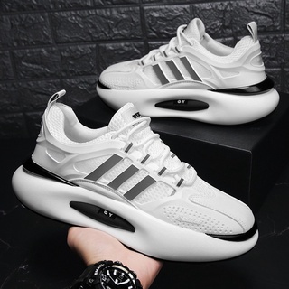 Gymy Platform Sneakers With 3 Stripes Pattern And Rubber Soles