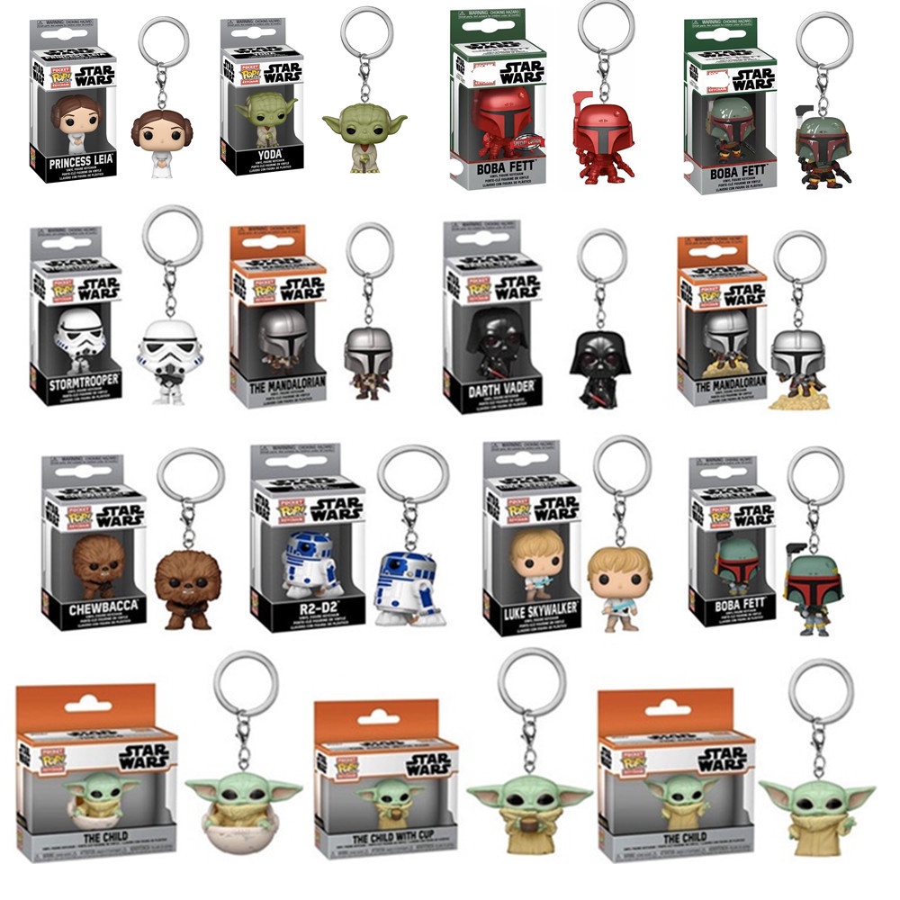 Funko Keychain Pocket Pop Star Wars - Mandalorian Stormtrooper Darth ...