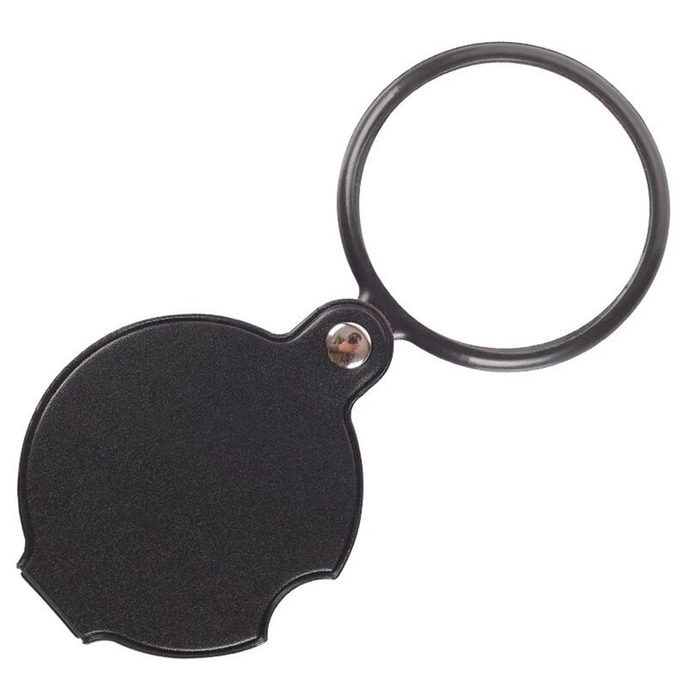 Mini HD 10X Magnifying Glass For Reading Newspapers With Leather Case  Folding Portable Magnifying Glass