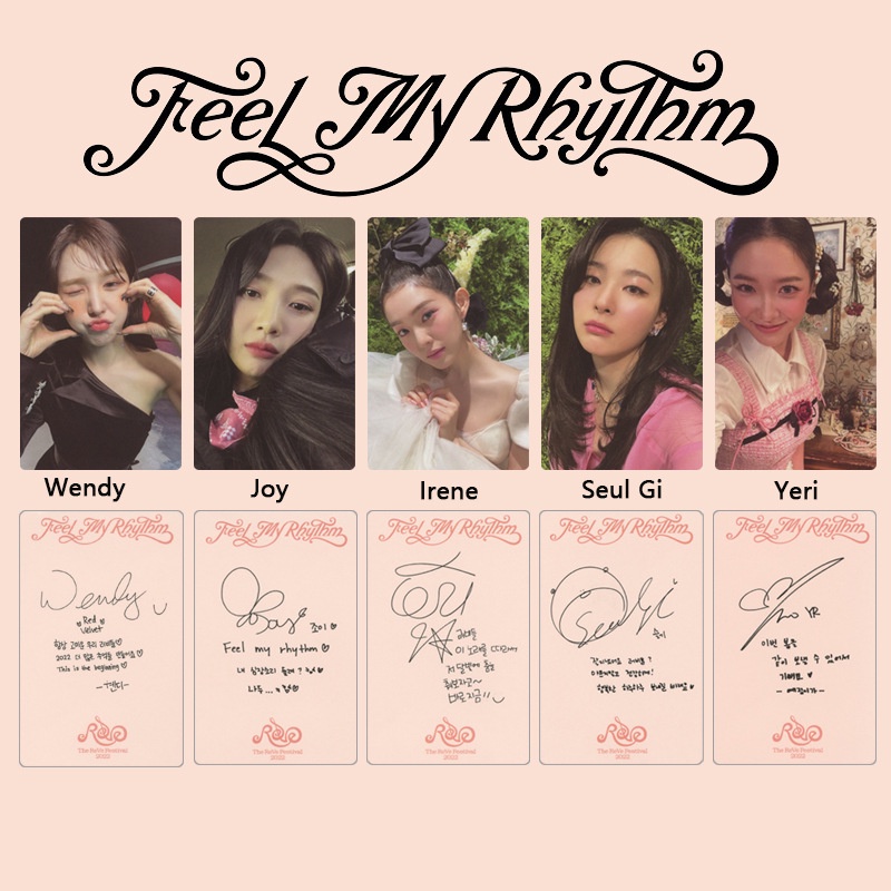 Kpop Red Velvet Feel My Rhythm The Same Self-printed Signed Photo Card Set  of 5 | Shopee Singapore