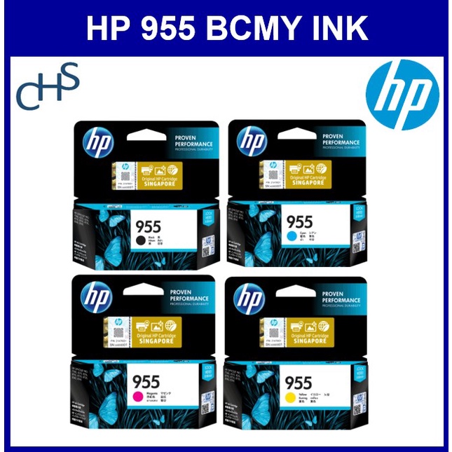 HP Ink 955 Black Cyan Magenta Yellow For HP OfficeJet Pro 7720 7730 ...