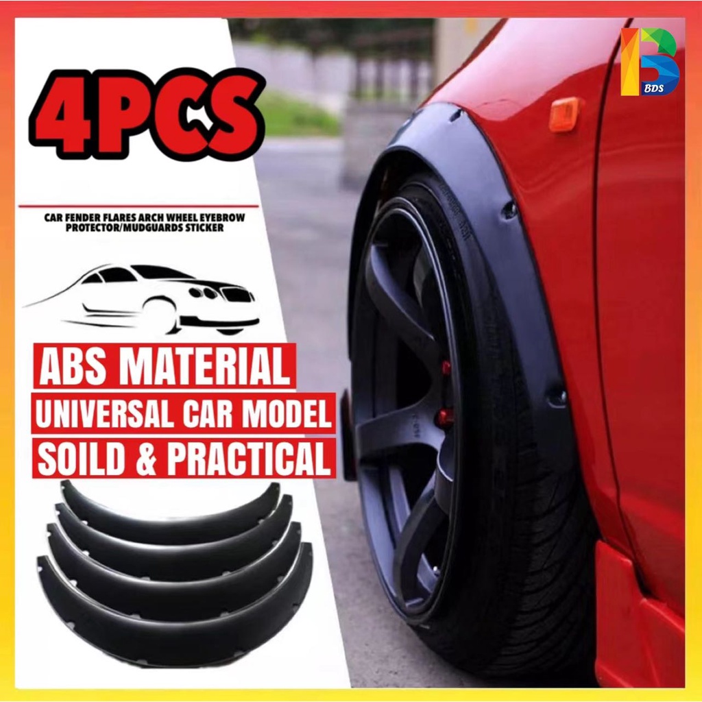 4PCS CAR FENDER FLARES Universal Flexible Extra Wide Body Wheel