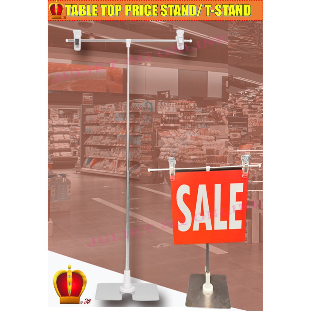 Table Top Price Stand Table T-Stand Table Posters Stand | Shopee Singapore