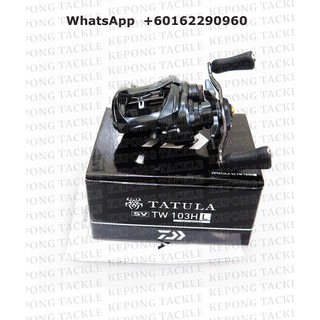 2020 DAIWA Fishing Reel TATULA SV TW 103 Left & Right Handle Baitcasting  Reel with 1 Year Local Warranty & Free Gift