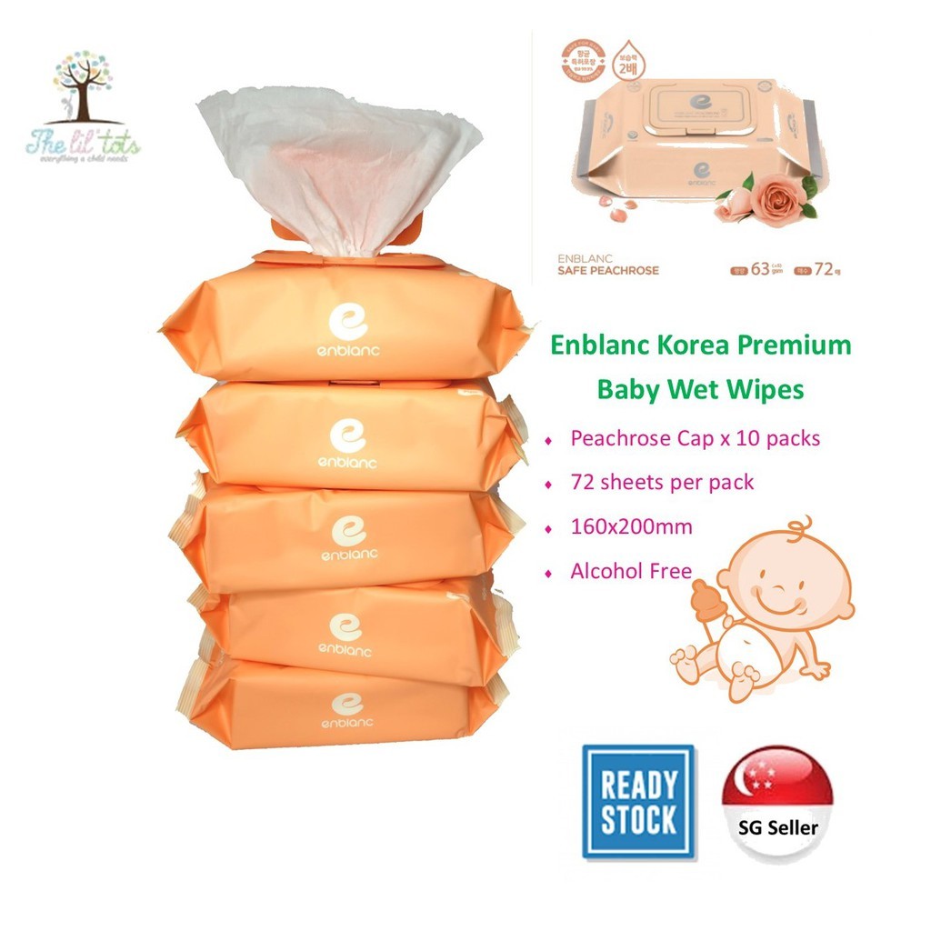 Enblanc Korea Premium Natural Baby Wet Wipes Baby Wipes Peachrose with
