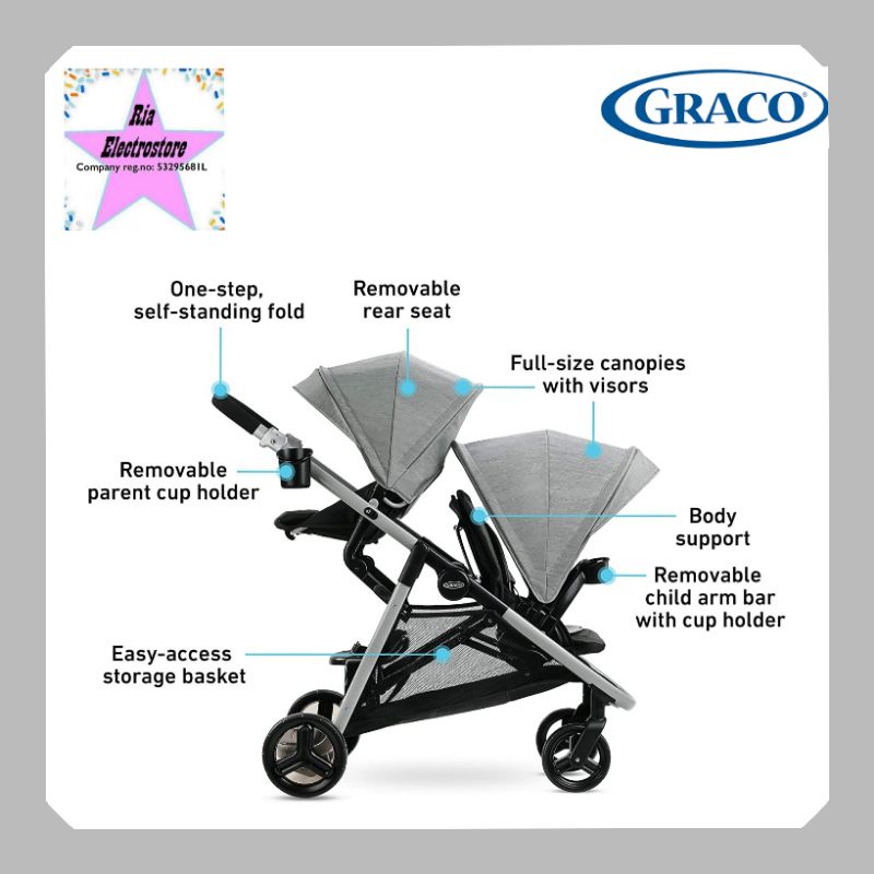 Graco double stroller fold up hotsell