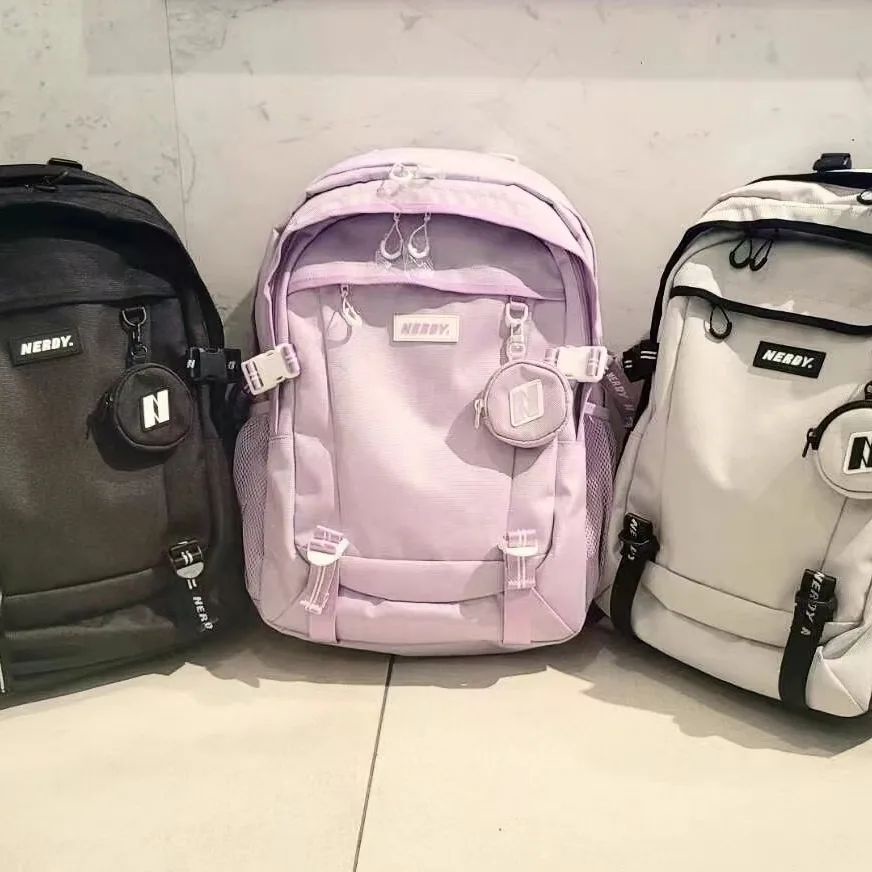 NERDY Unisex Logo Tape Belted Backpack 2022 NEW Shopee Singapore