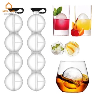 4 Holes, Silicone Large Ice Ball Maker, Cocktail Whiskey Ice Ball